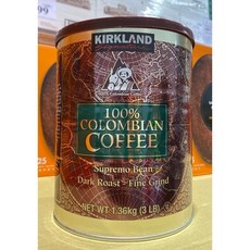 Kirkland Signature 科克蘭 哥倫比亞濾泡式咖啡 香醇濃郁, 1.36kg, 1個, 1個裝