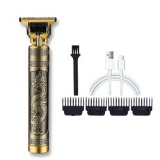 【WIDE VIEW】USB充電式電動理髮器 理髮電推 電推剪 專業理髮器, 龍紋款