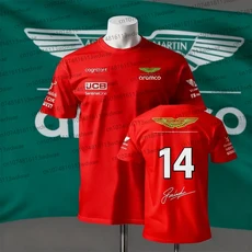 2025 애스턴 마틴 스트리트 티셔츠 모터사이클 실버스톤 레이스 에디션 스페인 레이서 페르난도 알론소 14, 09 S, 02 094-PBB