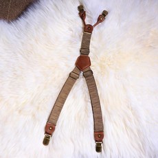 背帶防掉夾 英伦复古儿童吊裤带 大童防滑松紧宝宝背带子男女通用童装吊带夹, 褐色 宽2.5cm 童装