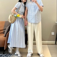 커플 시밀러룩 여행 바캉스 드레스 패밀리룩 휴양지 반팔 긴팔 원피스 웨딩촬영 티셔츠 하와이안