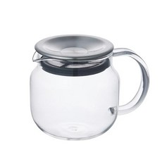 킨토 원터치 티팟 스테인리스 - 내열유리 차거름망 티포트, 1개, 450ml, 클리어 1개, 450ml, 클리어