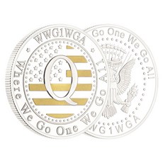 기념 주화 우리가 갈 곳 우리는 모두 동전을 간다 미국 Q 동전 수집용 기념품 선물, [01] 옵션1