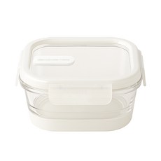 유즈베러띵 폴딩락 접이식 실리콘 밀폐용기 단품, 화이트, 1개, 정사각 M(700mL)