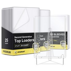 프리미엄 투명탑로더 투명슬리브 탑로더 거치대 50P+100P+1P세트, 50P+100P+1P