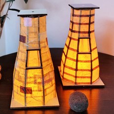 조앤안 첨성대 한지 공예 무드등 만들기 LED등 건전지 포함, 1개, 한지공예등만들기(첨성대)