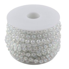 구슬줄라인 줄진주 구슬줄 비즈체인 줄비드 만들기재료, 1개, 진주체인6mm(AB)