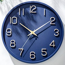 메르헨몬드 국산 트윙클 인테리어 무소음 벽시계 30cm, 네이비