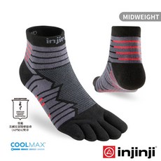 Injinji Ultra Run 五趾短襪 避震吸排運動襪, 1個, M