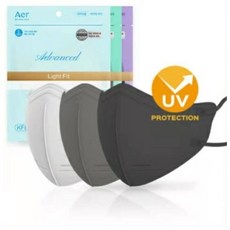 아에르 어드밴스드 라이트 보건용 마스크 S KF80, 1개입, 30개, 화이트