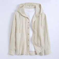 ORZQU 봄 남성 오버사이즈 면마 래쉬가드 솔리드 얇은 캐주얼 후드