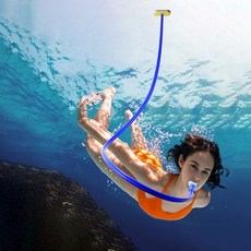 수영 호흡 튜브 호흡기 다이빙 수영 캠핑 스트림 다이빙 체험 장비, 1.5m 스노클 더블 튜브 세트