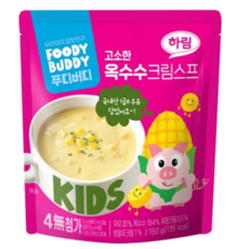 하림 푸디버디 옥수수크림스프, 150g, 1개