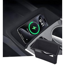 Katorn 쉐보레 이쿼녹스 2026 2025 2024용 무선 충전 보호 매트 내부 액세서리 센터 콘솔 미끄럼 방지 충전기 커버 패드 프로텍터 2024-2026 Equino, 쉐보레 이쿼녹스 2024-2026에 맞습니다