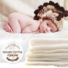 오가닉 가제손수건 10장/출산준비/4가지/국내제작/무형광/무포르말린/무표백