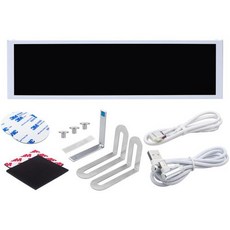 TURZX 9.2인치 Type-C 섀시 보조 화면 1920462 IPS 디스플레이 CPU GPU RAM HDD 날씨 모니터 LCD AIDA64 미지원 USD, 2)하얀색