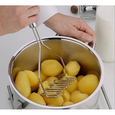 MIMI SHOP 不鏽鋼番薯壓泥器 廚房用波浪型番薯壓泥工具, 1個