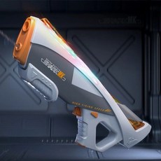 대형 전동 워터밤 led 물총 대용량 전자동 개틀링 레이저 게틀링 자동 워터건, 그레이 LED