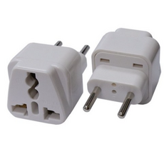 萬寶 WA-9C 旅行防火轉接頭 萬用插座轉歐規小圓插頭 中東/南美/歐洲/越南旅行用插頭 台灣現貨 隔日配, 1個, 白色