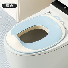 大號兒童馬桶坐便圈嬰兒小孩坐便器寶寶男女家用舒適坐便椅, 藍色【升級TPE軟墊】