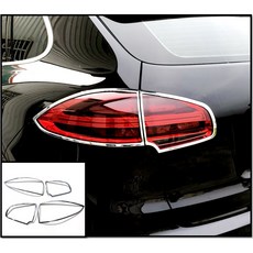 圓夢工廠 Porsche 凱宴 Cayenne 958 鍍鉻銀 車燈框飾貼 後燈框 尾燈框 (2015-2017), 1個