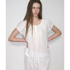 [레이지지] 스윗 썸머 코튼 파자마 세트 - 화이트