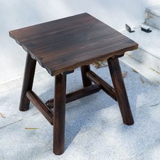 우드 야외테이블 흔들의자 베란다, 다크 카보나이즈드 티 테이블, 1개