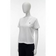 캘빈클라인 진 여성 모노그램 로고 브이넥 반팔 티셔츠47A222G-YAA 385920