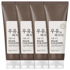 우유에빠지다 곡물 밀크 대용량 폼클렌징, 4개, 220ml