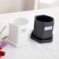 8x8cm 화분 도기 육각 다유기 인테리어 SG-4DM07-331, 화이트