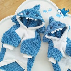 鯊魚 狗狗 貓咪衣服 變身 搞怪 加絨 中型犬 泰迪 狗狗衣服 衣服 狗狗 貓咪衣服laiwc, 420海蘭鯊魚變身,XS(胸圍30cm 1-3斤寵物), 1個