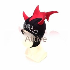 모자 프리다이빙 캐릭터 서핑 귀여운 잠수모 잠수복 번개 만화 프리사이즈, 회색핀샤크