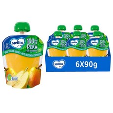 멜린 파우치 스낵 피어 비타민 C 90g 6팩 3세트 Mellin Pouch Snack 100% Pear with Vitamin C - 6 Packs