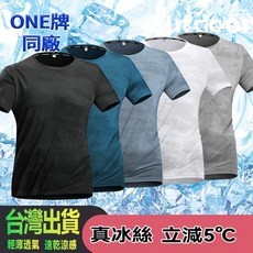 冰絲涼感速乾運動T恤 高彈透氣排汗機能上衣