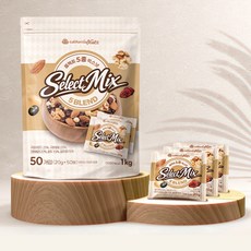 셀렉트 5종 믹스넛 50봉 (20g*50봉) 견과류 베리 혼합 매일견과 하루견과, 1개, 1kg