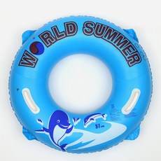 메가디자인 81cm 원형튜브 블루 10~12세 수영장튜브