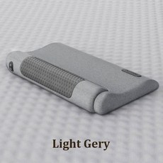 마사지 베개 안마기 가열 진동 목 전기 자궁 경부 등 견인 수면 어깨 승모근 근육, Only hot compress, Light Gray, 1개