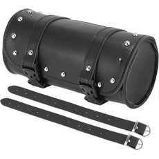 모토포르티 유니버설 모터사이클 포크 핸들바 공구 가방 사이클링 보관 파우치 방수 인조 가죽 블랙, 1개