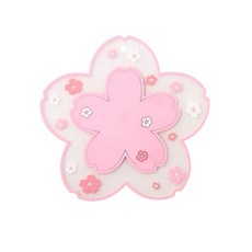 JCD 벚꽃 실리콘 절연 미끄럼 받침 식탁 SCALD ANTI 방지 매트, L, Pink Sakura