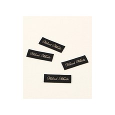 퀼트스타 금사 핸드메이드 라벨 4개입, 블랙, 1개