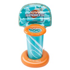 充氣籃球框 水陸兩用籃球架 - 室內外兒童戲水充氣玩具, 1個, 充氣籃球框+打氣筒