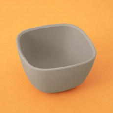 寶寶新品矽膠迷你碗兒童迷你輔食四方形矽膠小碗, 1個, 如圖所示1180, 灰色（小碗）