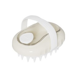 고급 액주입형 실리콘 펫목욕솔 강아지 고양이 마사지브러시 펫선물용 목욕용품, 1개, 베이지Beige