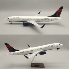 델타항공 B737-800 모형 비행기 항공기 다이캐스트 1:85, 화이트(기본형 조명없음)