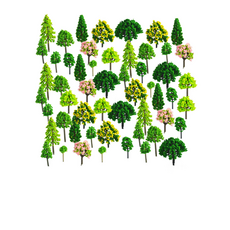 코히모 미니어처 테라리움 디오라마 조경용 나무 재료모형 diy 키트 4W048 11종 x 5p 세트, ALL MIX, 1세트