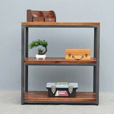 Loft美式鐵藝置物架 實木復古書架 陳列架 多層架子, 詳見包裝, 詳見包裝, 長80*寬35*高100三層