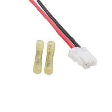 AITKEN 범용 냉각 팬 커넥터 피그테일 하네스 SPAL 전기 팬과 호환 두꺼운 전선 12AWG 2핀 잭 길이 11.8인치. 1887242, 1 pack