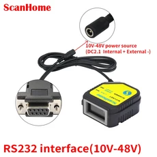 ScanHome 임베디드 바코드 스캐너 리더 고정 장착 엔진 모듈 USB 1D/2D QR PDF417코드 스캔, 01 China Mainland, 05 RS232 10-48V3m line