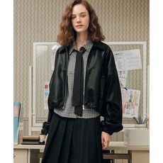 제로스트릿 ZEROSTREET 레더 블루종 자켓 / 블랙