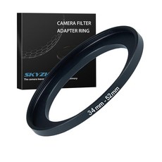 34mm ~ 52mm 스텝업 링 필터 어댑터 금속 링 스텝업 링 어댑터 필터 모든 52mm UV CPL ND 렌즈 후드 스레드 렌즈 요법(34mm ~ 52mm)과 호환